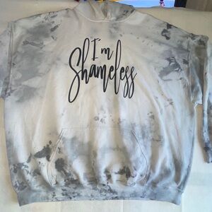 Gildan 3XL If I’m Shameless Tie Dye Hoodie Gray Graphic Heavy Blend
